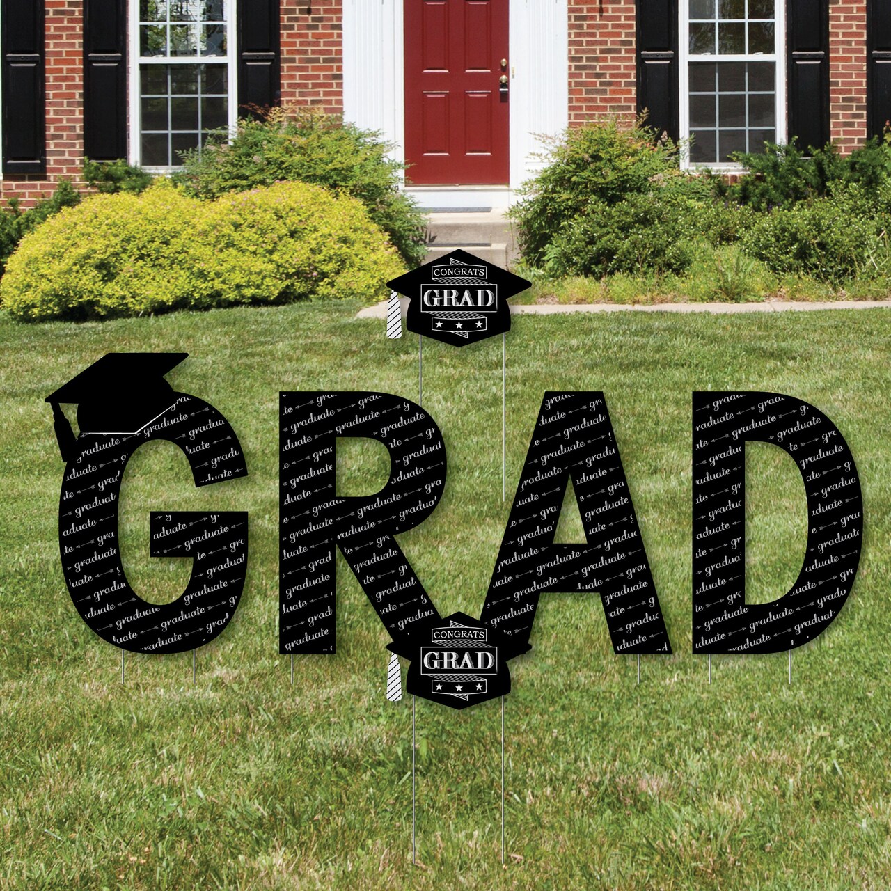 Big Dot of Happiness Graduation Cheers - Grad Yard Sign Outdoor Lawn Decorations - Graduation Party Yard Signs - Grad